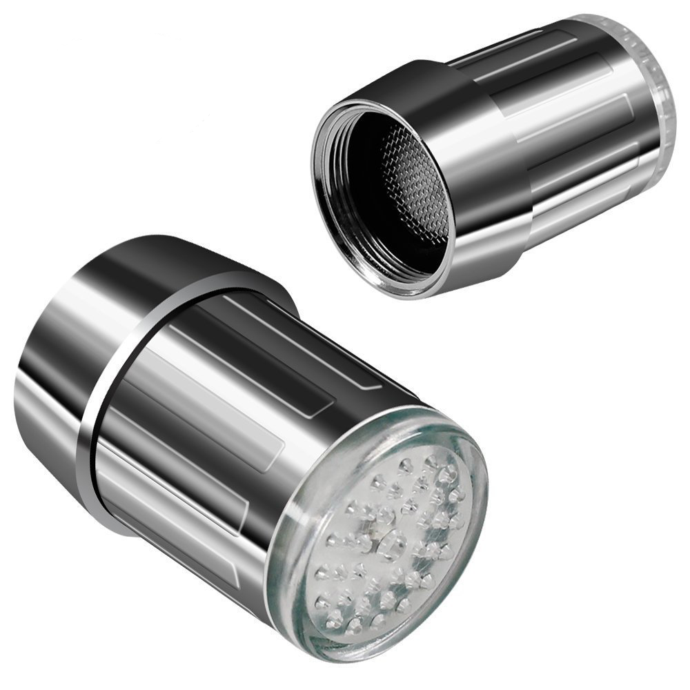 Seven-Colors Changing Temperature Sensor LED Light Glow Water Faucet Stream Tap
