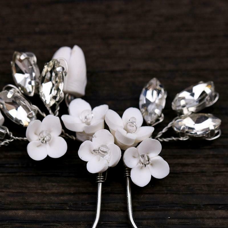 Bride Hairpins Wedding Luxury Decoration Headwear Jewelry Floral Elegant Stick