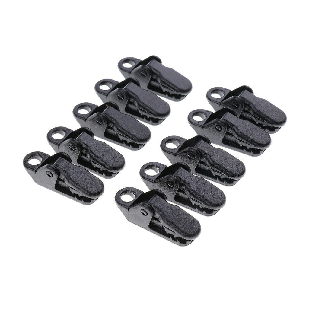 20-Pack Camping Heavy Duty Tarp Clips Awning Clamps Lock Grip for Tarps Black