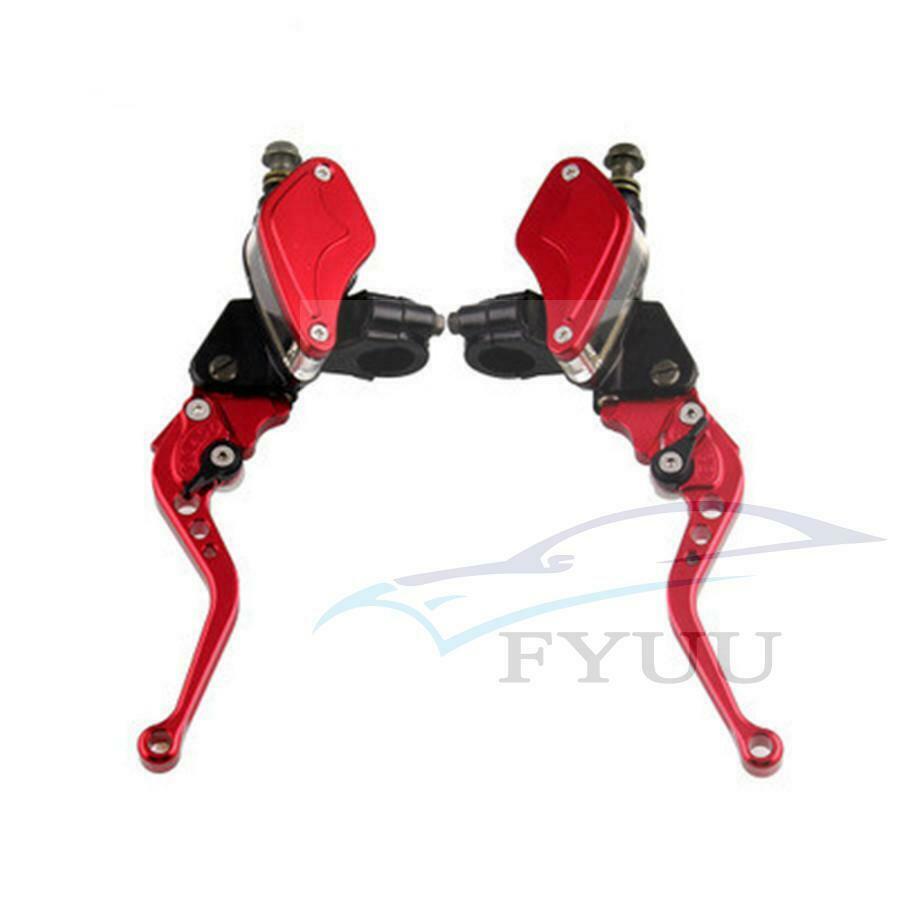 7/8"22mm Motorcycle Master Cylinder Reservoir Hydraulic Brake Clutch Lever Black