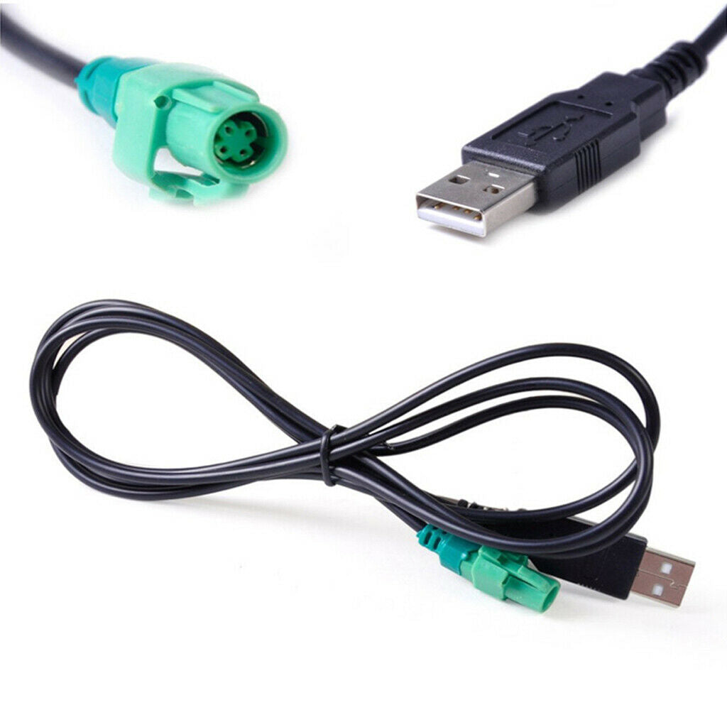 4 Pole USB Plug Converter Cable AUX Adapter for  1.5m