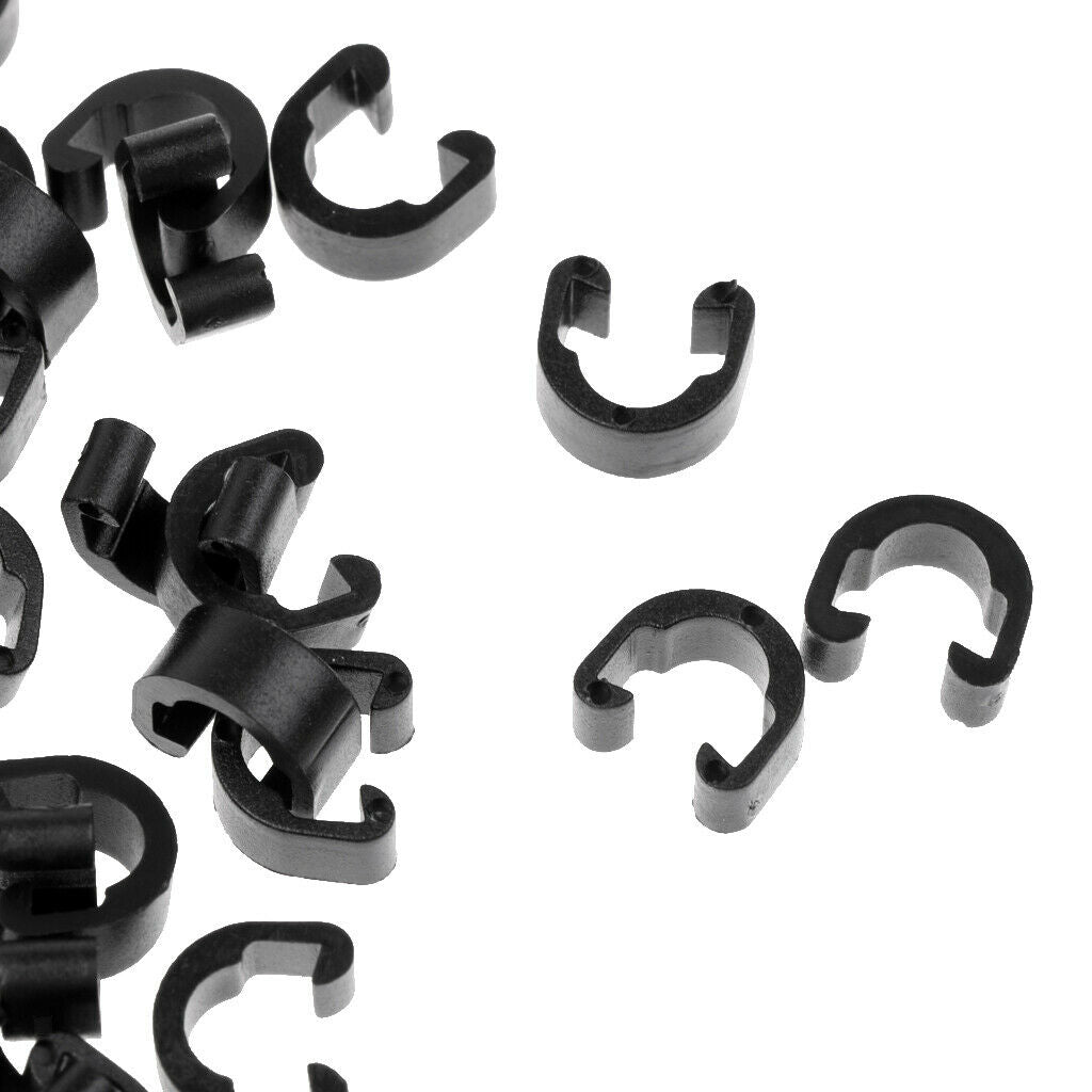 50 pieces MTB road bike brake shift cable guides housing hose C clips