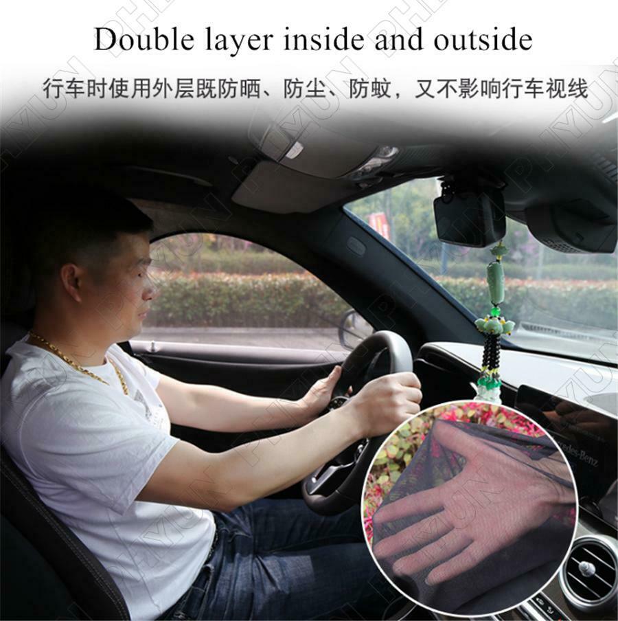 Double Layer w/ Zipper Car Front Side Window Sunshade Sun Shade Cover UV Protect