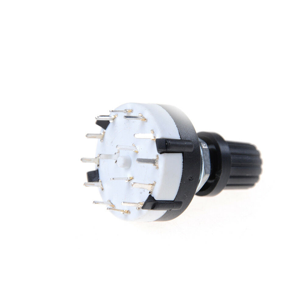 1Pcs 3P4T 3 Pole 4 Position Single Wafer Band Selector Rotary Switch 17g B Lt