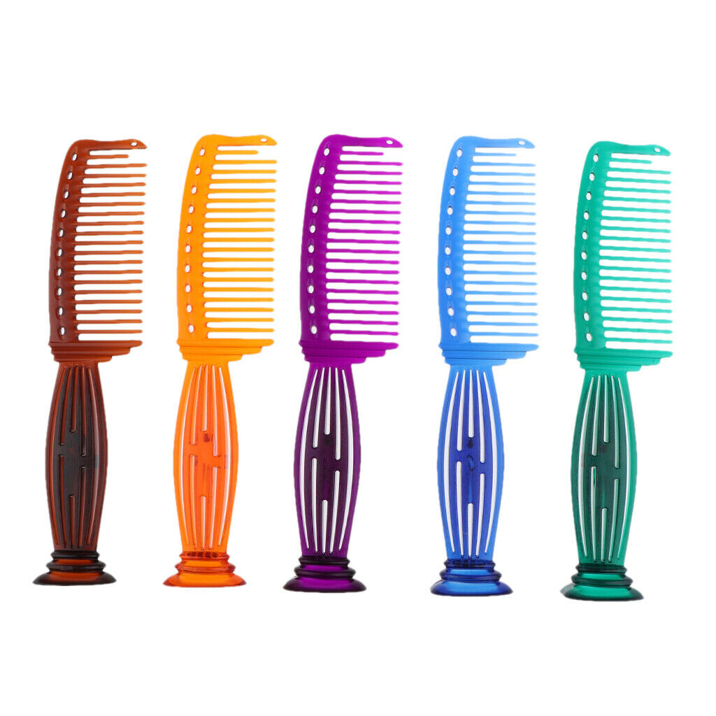 Wide-tooth Smooth Comb Plastic Detangling Hairbrush for Reducing Hair Loss Green