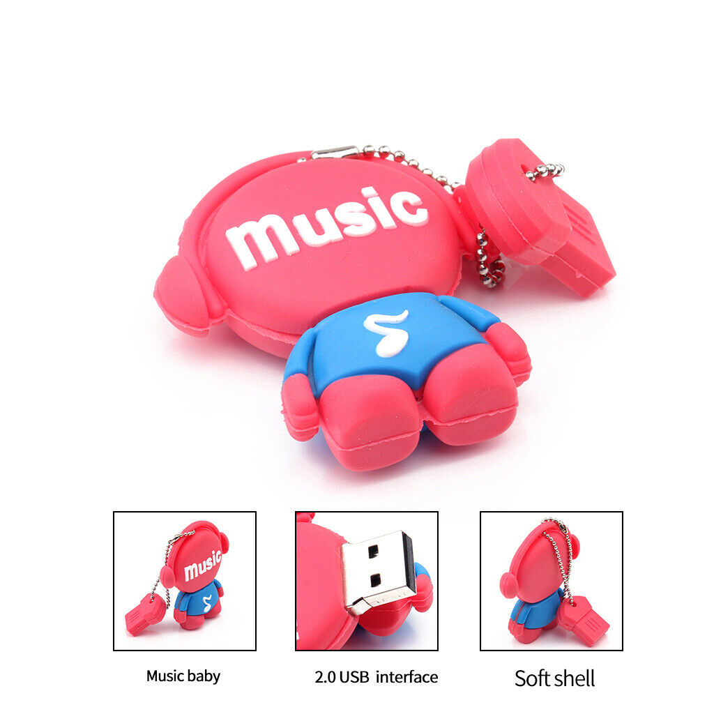 Cute Cartoon USB Flash Drive U Disk Memory Stick Pen For Laptop Desktop 16GB