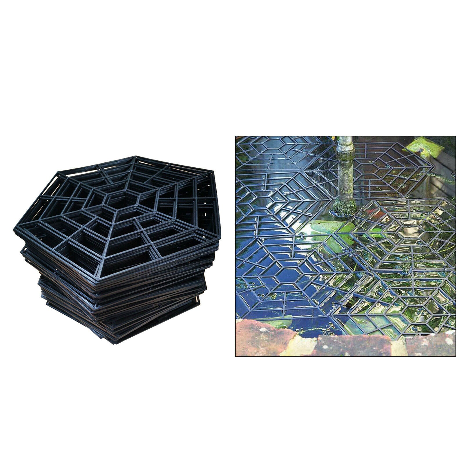 20/Set Plastic Fish Guard Grid Protective Guard Netting Pond Protector Cover