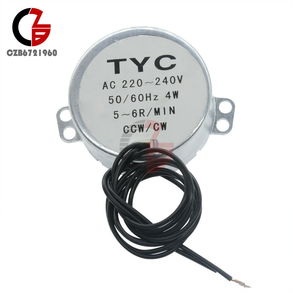 TYC-50 AC 220V Synchronous Motor 5-6RPM CW/CCW 4W Torque 4KGF CM