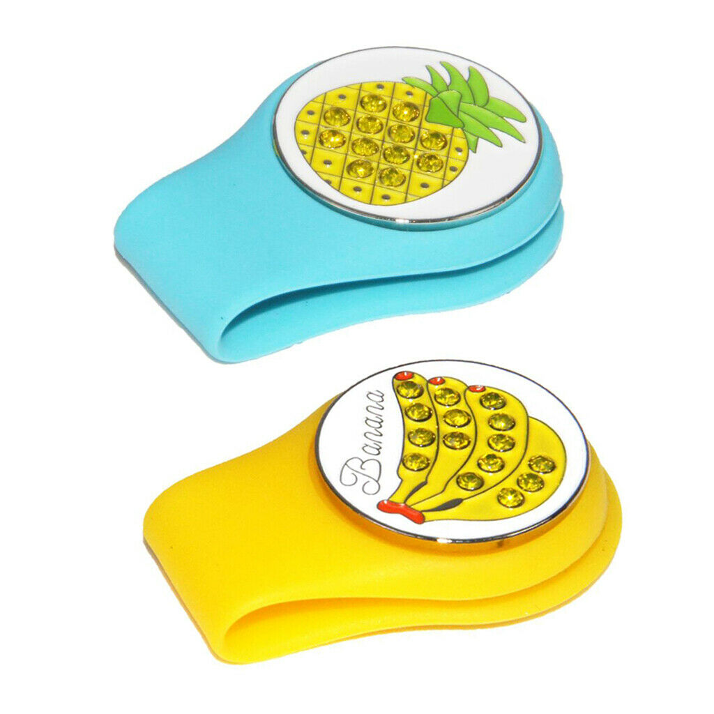 2x Creative Golf Hat Clip Magnetic Ball Marker Club Putt Position Mark