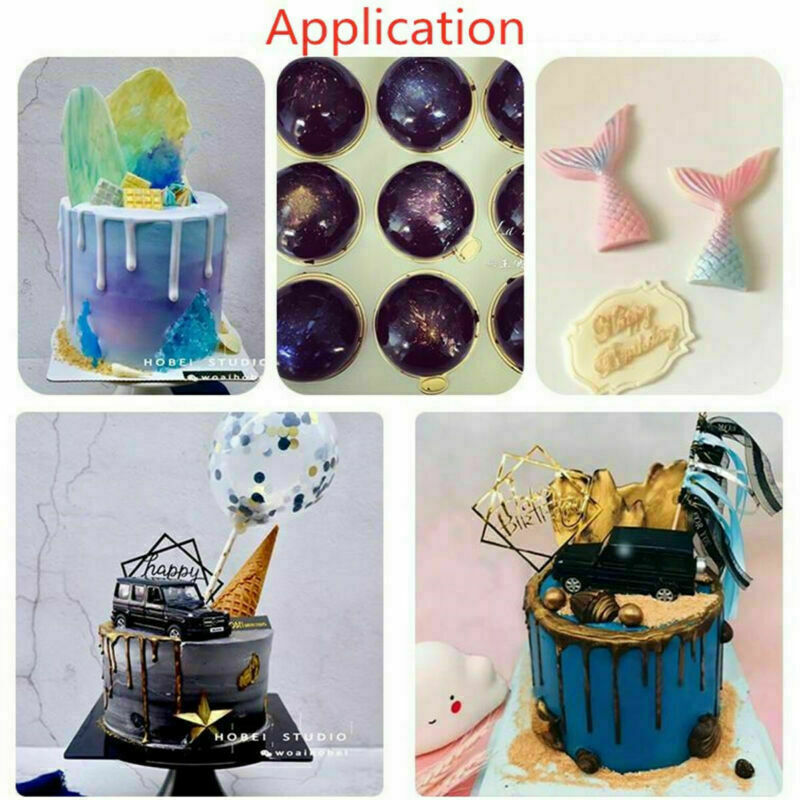 8pcs/set Edible Flash Glitter Golden Powder Decorating Food Cake Baking Powder