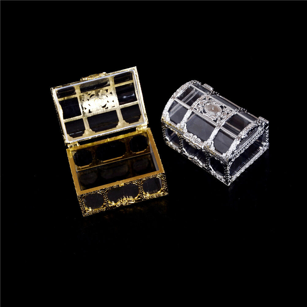 Mini Treasure Jewelry Box Wedding Party Shower Plastic Candy Box Supplies.l8