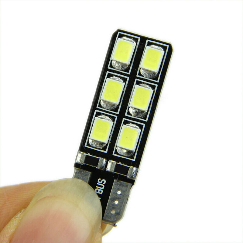 Fine Car LED Light Error Free CANBUS T10 2W W5W 194 168 2825 2821 12-SMD BDA