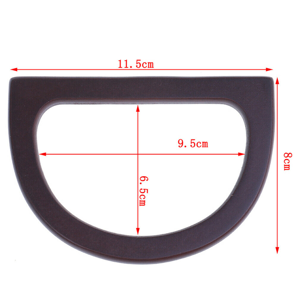 1Pcs Wooden Bag Handle Replacement for DIY Purse Making Handbag Shopping ToABDA