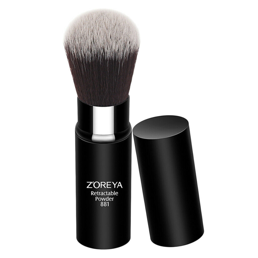 Retractable Make up Brush Makeup Foundation Blusher Face Powder Brush Black