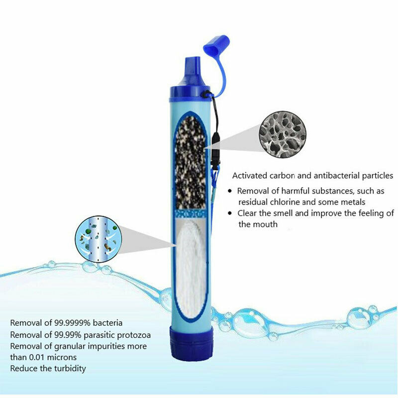 Outdoor Water Purifier Camping Hiking Emergency Life Survival Portable Filter