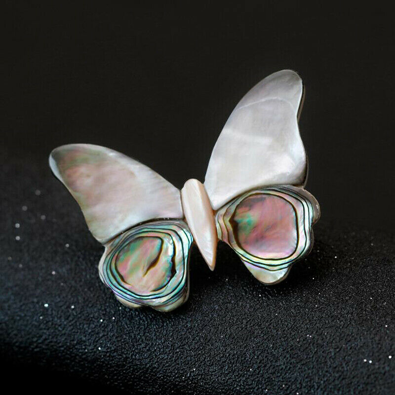 Retro Natural Abalone Shell Brooch Colorful Insect Pin Women Accessories .l8
