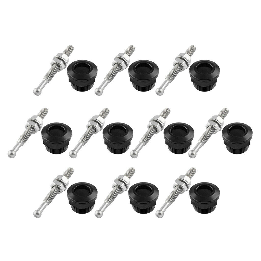 Sety of 10 SUV Push Button Hood Lock 0.87" Diameter Polished Hood Lock