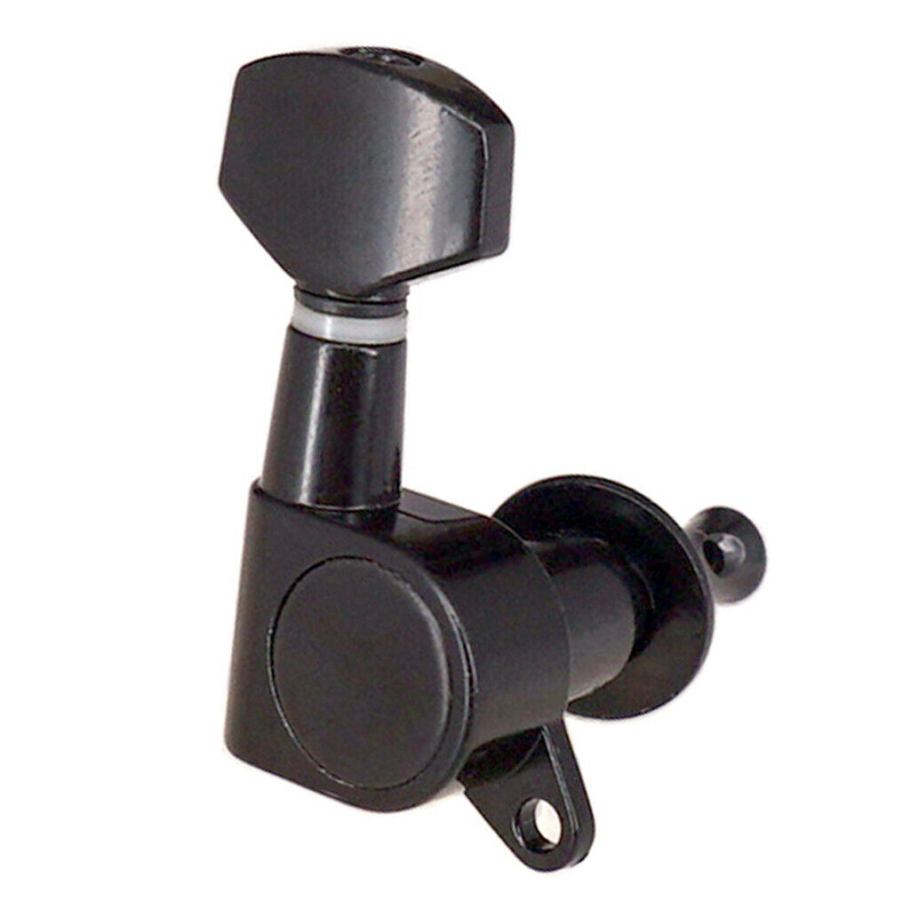 6x Acoustic Electric Guitar String Tuning Pegs Machine Heads Tuners 6R Black