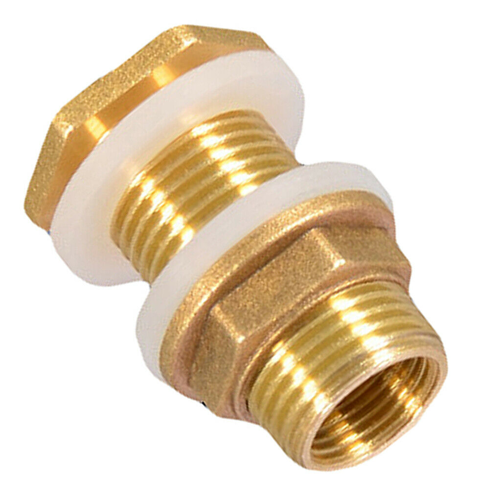 4x Solid Brass Water Tank Connector Firm Connect Easy to Install DN15 DN20