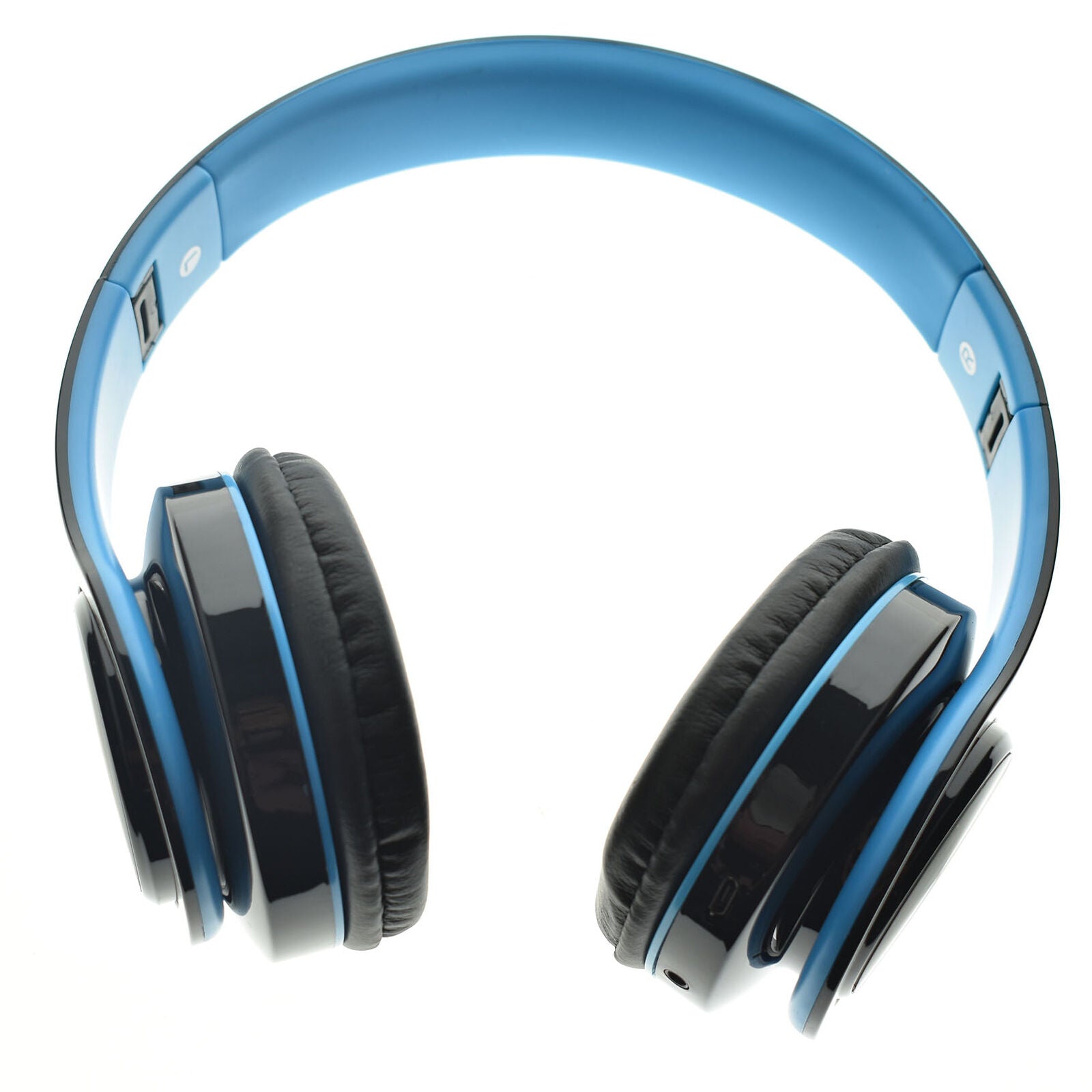 Blue Wireless Bluetooth Foldable Headphones Over Ear Hi-Fi Stereo Headset PC TV