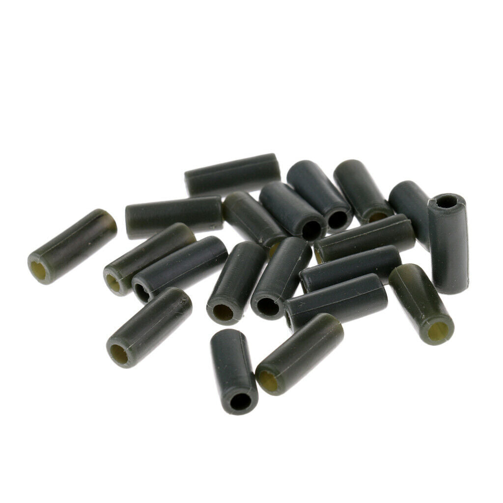 20 Pieces Fishing Tail Rubber Tube Saftey Lead Clips Fishing Terminal Tackle