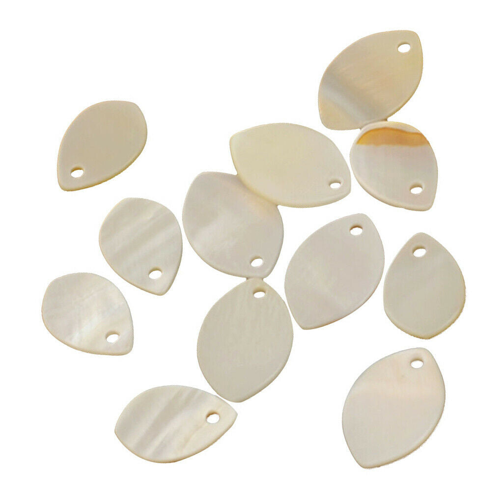 12pcs L&S Oval Natural Shell Charm Beads for Pendant Earing Bracelet Making
