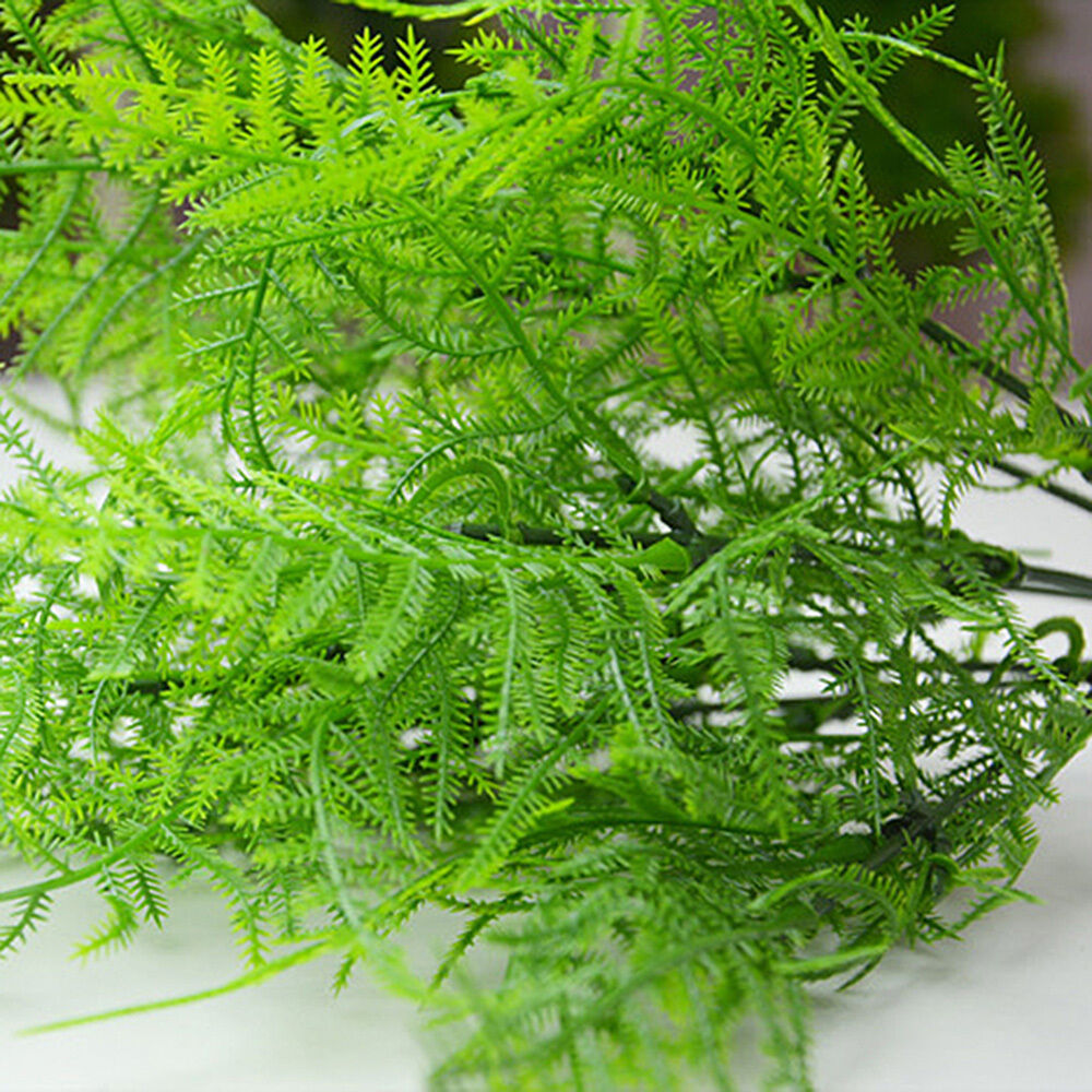 Green Plastic Artificial Leaves Realistic Plants Flower Home Garden Decoration