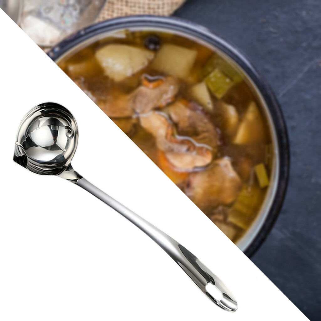 Kitchen Ladle Long Handle Ladle Spoon Soup Colander  31.5x9cm 304
