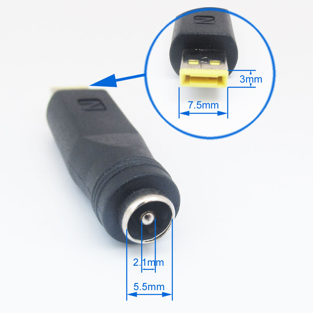 5pcs 5.5x2.1mm to Mini Square DC Power Plug Charger converter Adapter For Lenovo