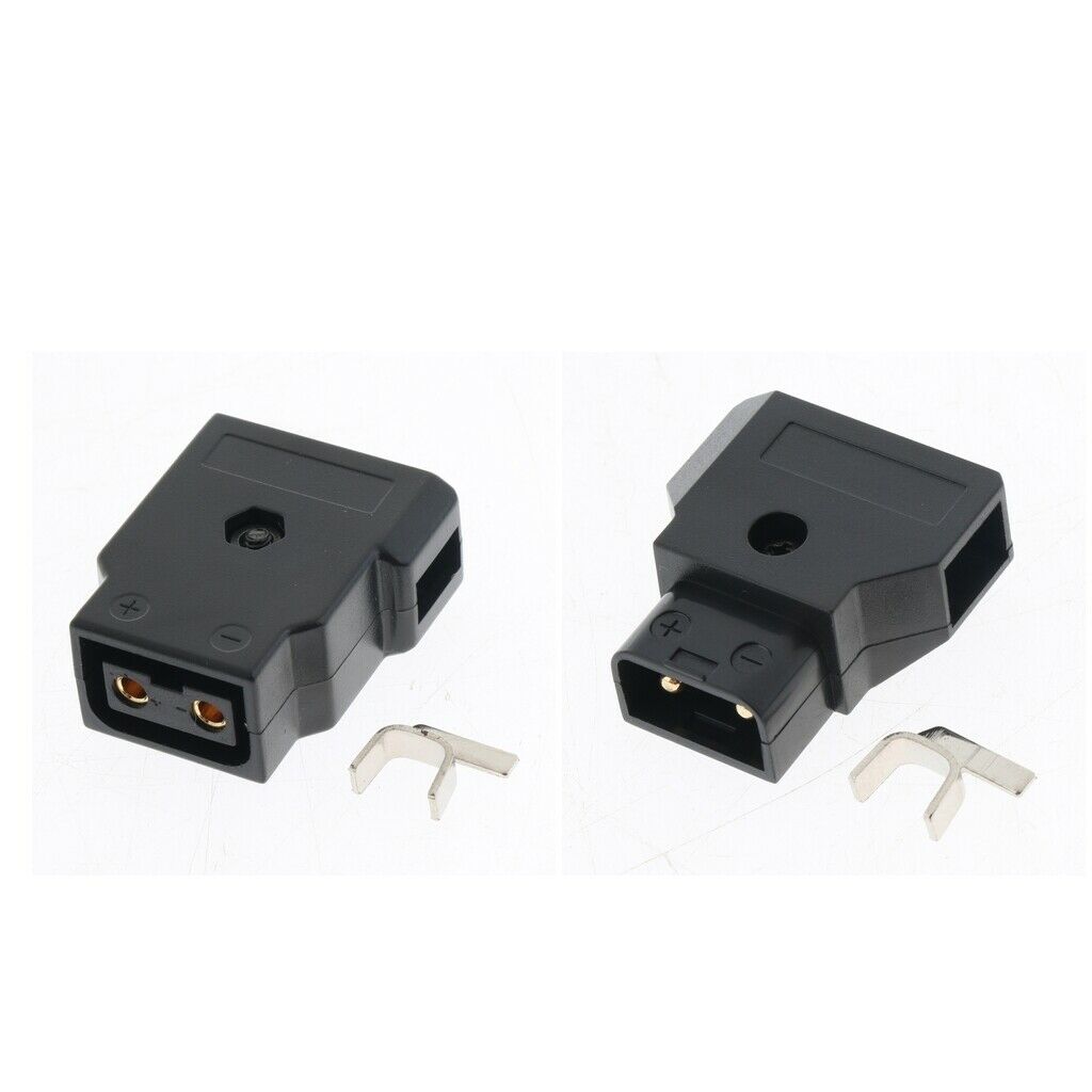 2 Packs DIY Female + Male D-Tap Jack Plug Connector Splitter for Digital SLR