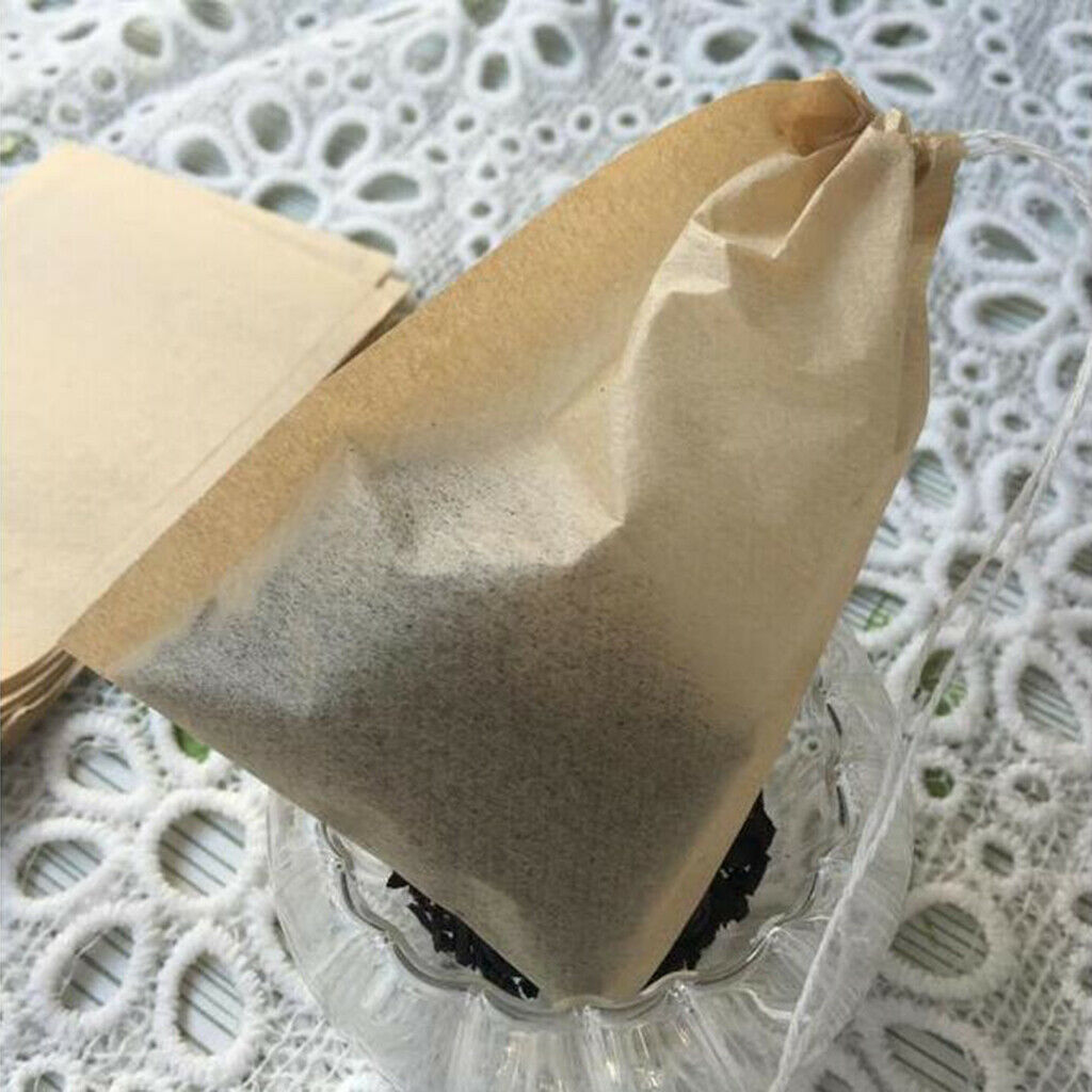 200Pcs Empty Teabags Tea Filter Bags Disposable Tea Infuser Drawstring for Loose