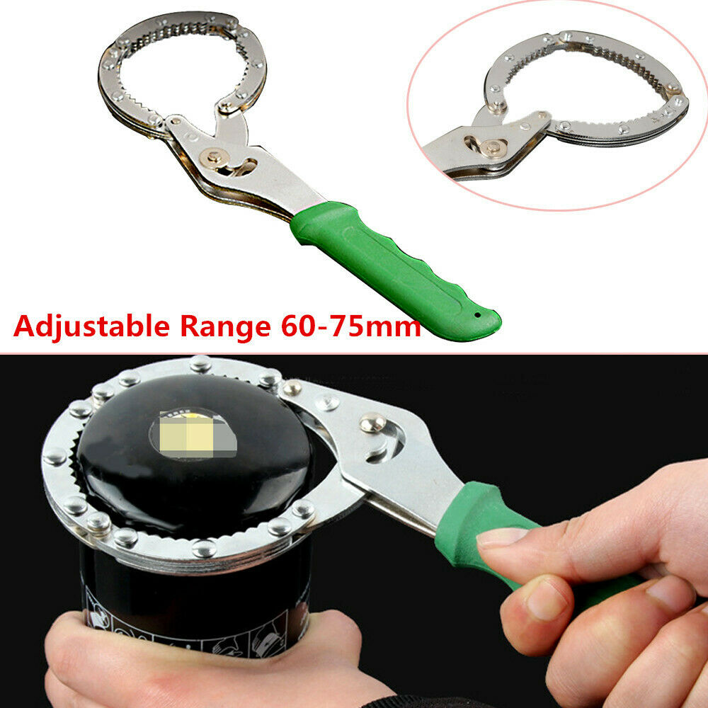 1PC Adjustable Oil Filter Wrench Handcuff Style Remover Tool Car Motor 60mm-75mm