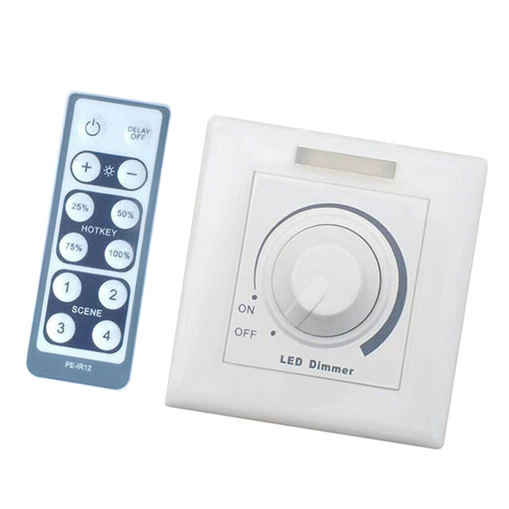 Rotary Button 110-220V 150W LED Dimmer with IR Remoter For Power Supply IP44,