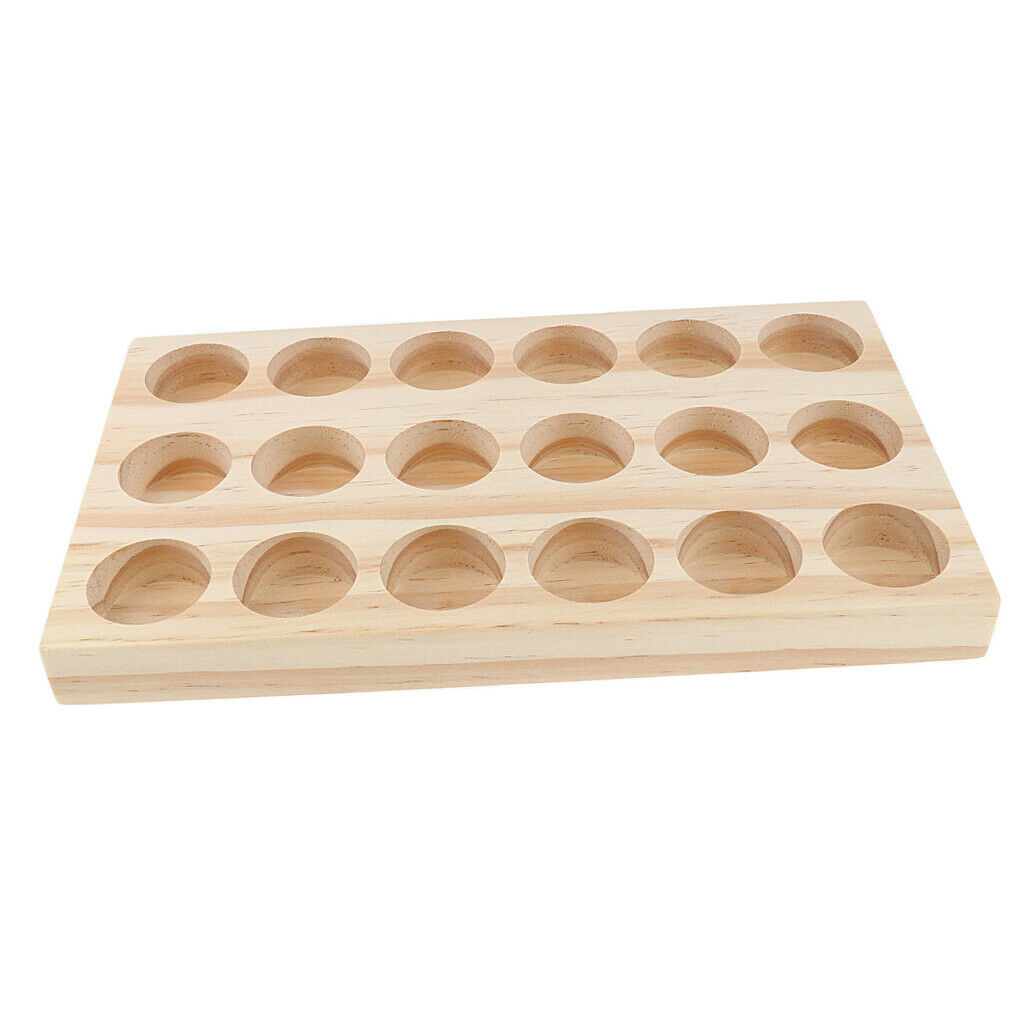 Wooden Essential Oil Massage Oils Display Storage Holder Organizer 18 Slots