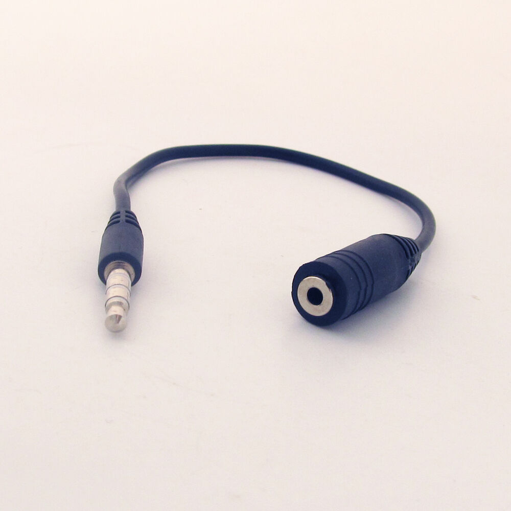 50pcs TRRS AUX Audio Adapter Cable 3.5mm 1/8" 4 Pole 3 Ring Male To 2.5mm Female
