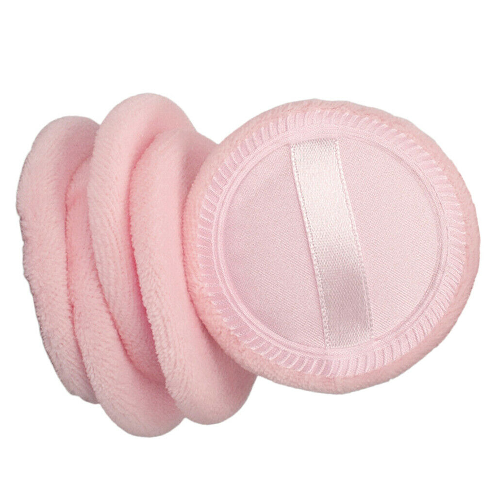 10x Soft Flocking Cosmetic Blusher Face Powder Foundation Puff Blender Pink