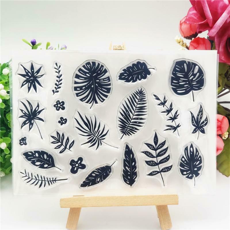 Tropical Leaves Silicone Clear Seal Stamp DIY Scrapbooking Embossing Photo Album