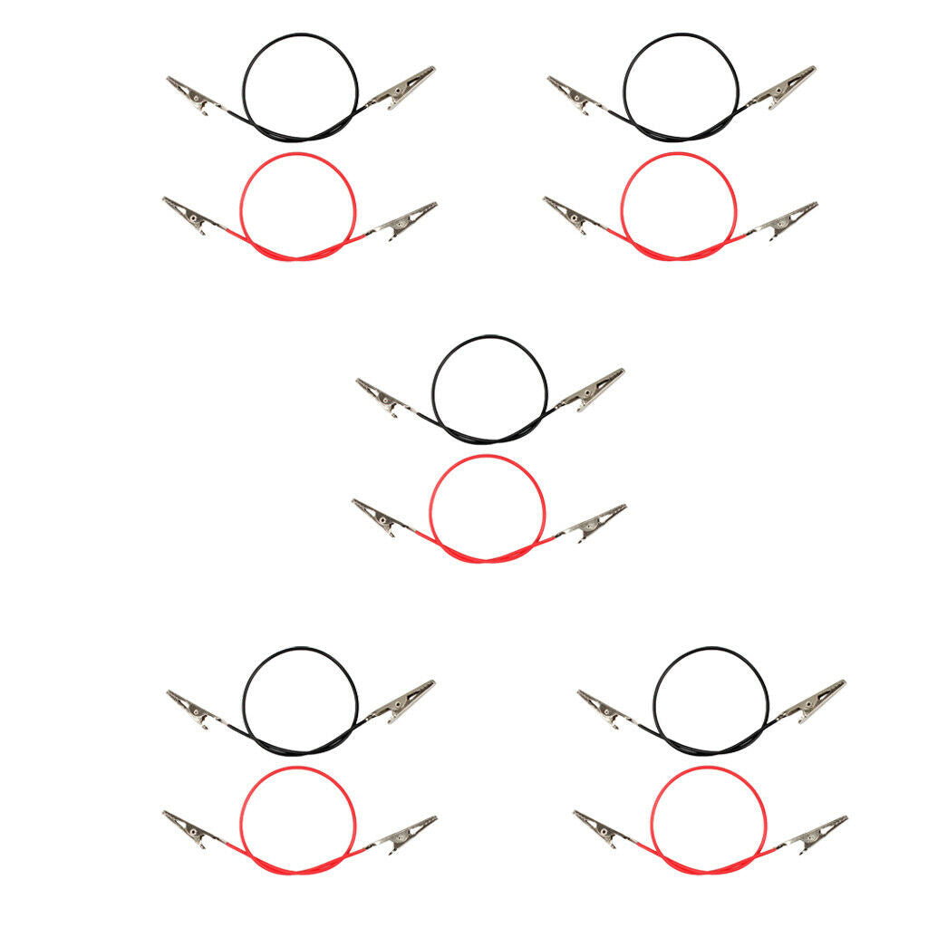10pcs Alligator Clips Electrical DIY Test Leads Alligator Double-ended Clips