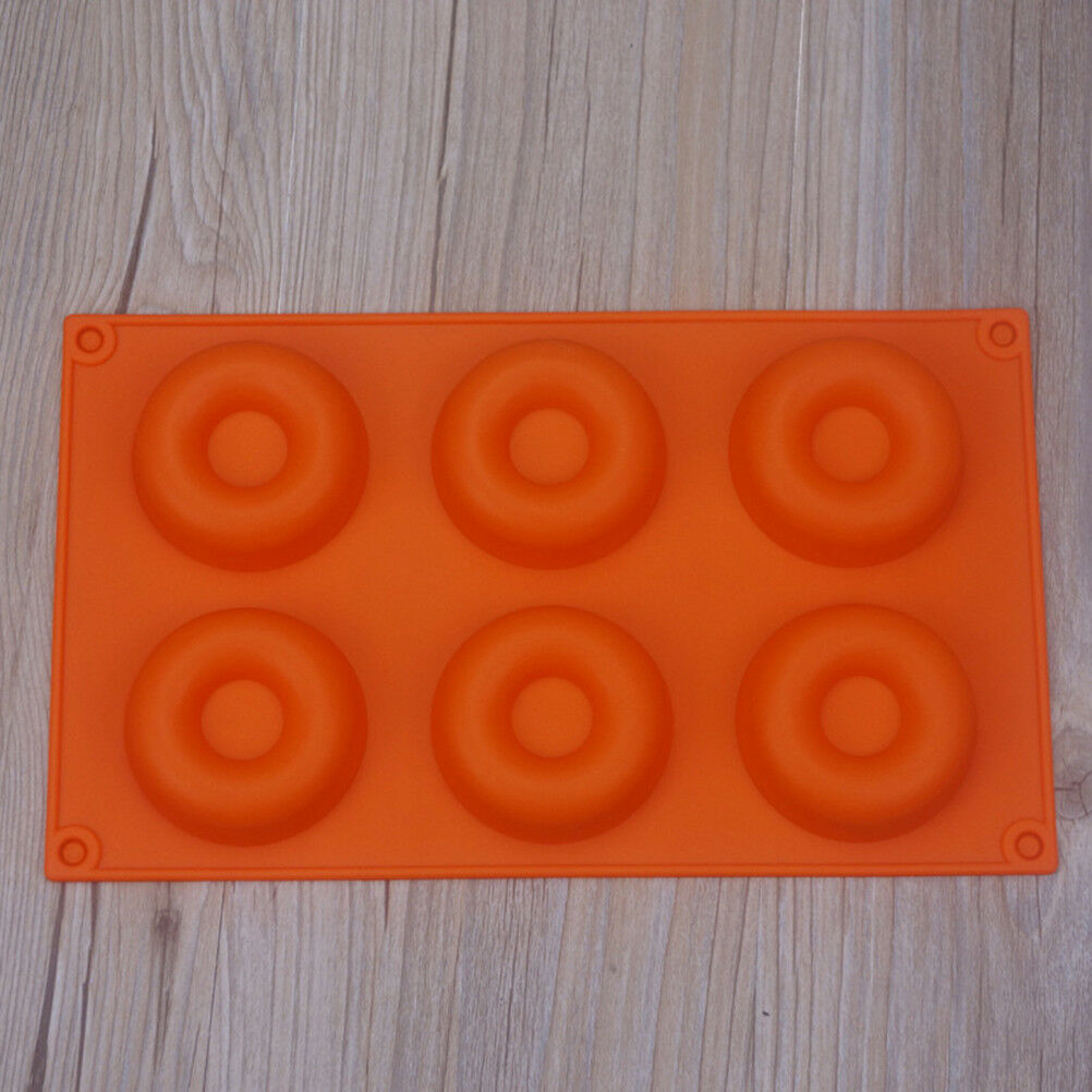Silicone Donut Mould 6 Cavity Non-Stick Full-Sized Safe Baking Tray Maker PaDEAU