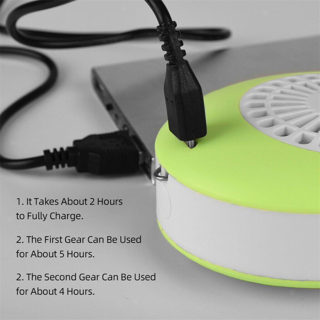 Mini Eyelashes Dryer Electric Air Conditioning Fan Nail Blower w/ Mirror Green