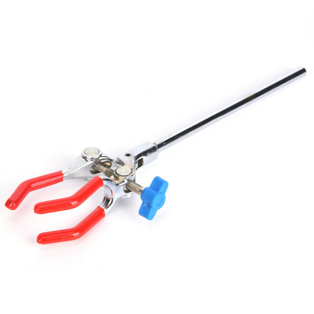 Adjustment Three Prong Lab Extension Flask Clip Clamp For Lab Stand Tube