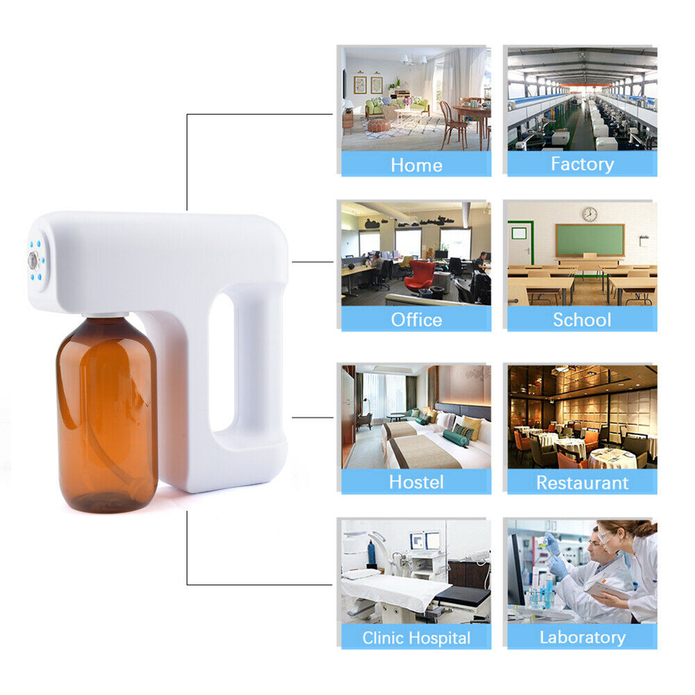 500ML Wireless Nano Blue Light Steam Spray Disinfection Sprayer Gun USB Charging