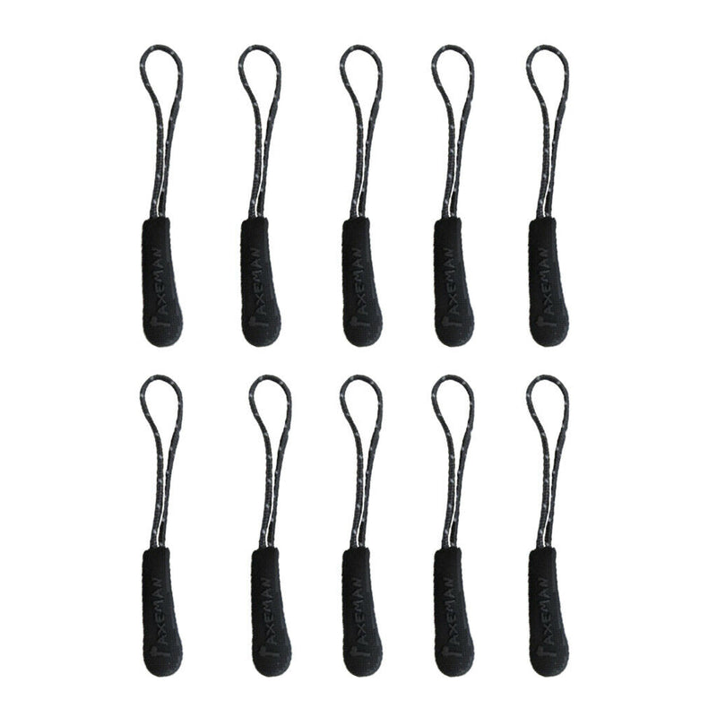 10 Pieces Zipper Pull Zipper Tags Cord Pulls, Reflective Zipper Extension Zip