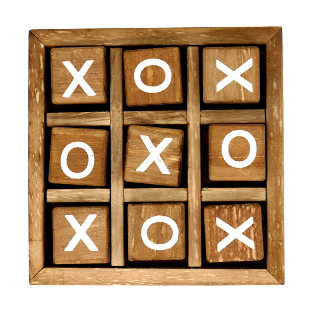 Traditional Wooden Tic Tac Toe Play Set