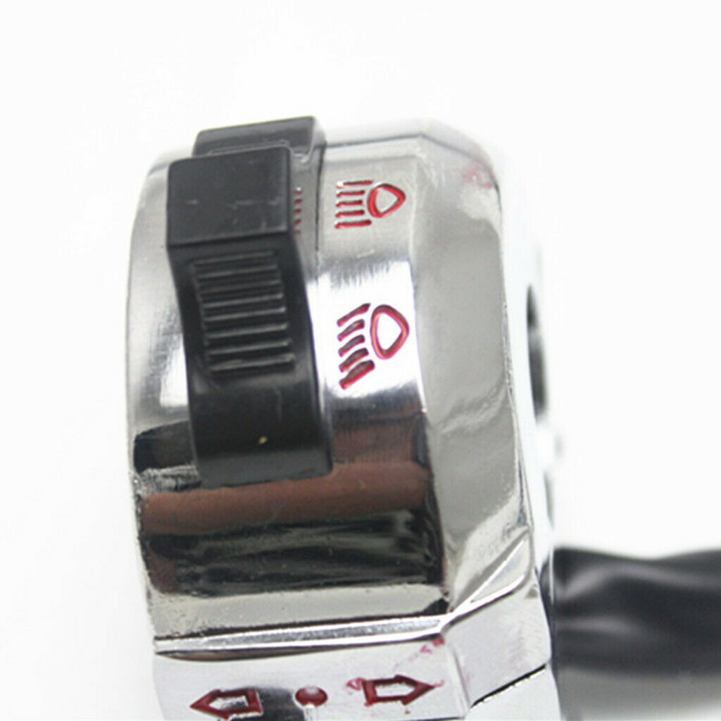 22mm Motorcycle Handlebar Switch Control High/Low Beam Turn Signal Horn Left