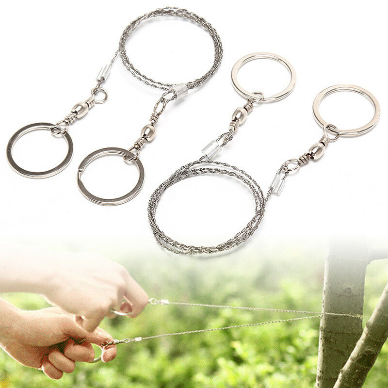 2pcs Emergency Survival Gear Stainless Steel Wiresaw Hand Chainsaw Fretsa.l8
