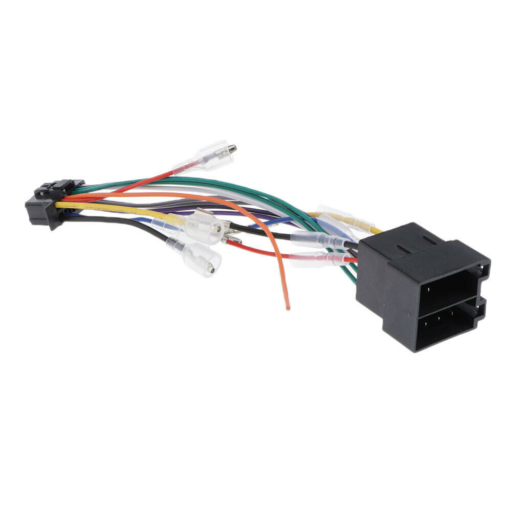 Car CD DVD Stereo 16Pin Radio ISO Harness Wiring Connector Cable Sockets Kit