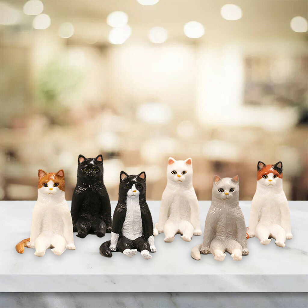 6 X Japan Style Lovely Cat Ornaments Creative Girl Ornaments For Birthday