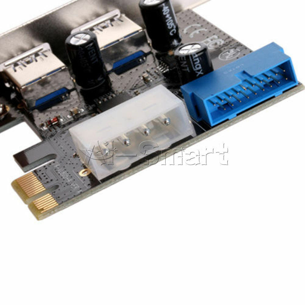 PCI 2Ports Exprimer USB 3.0 Panneau Avant + 4-Pin & 20 Broche ContrÃ´le Carte (B)
