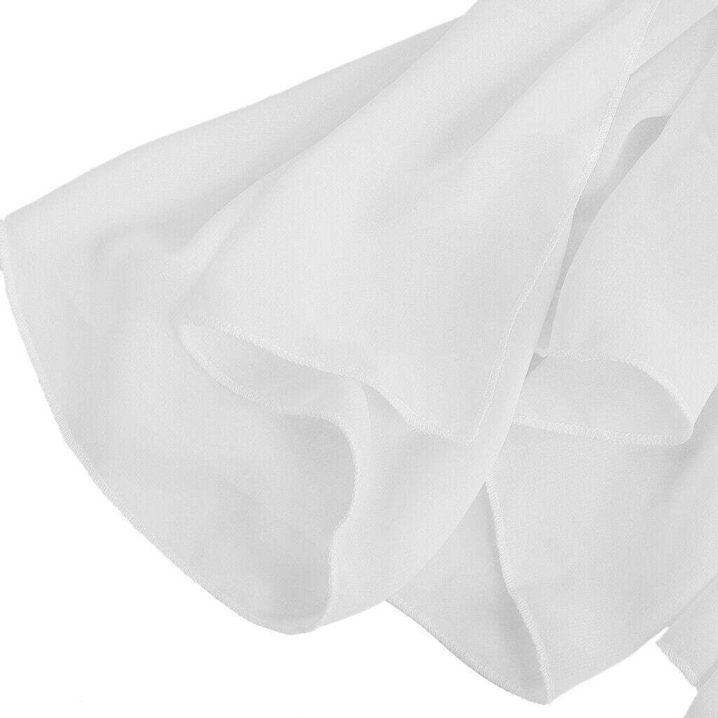 Women Large Chiffon Swimwear Pareo Scarf Beach Cover-Up Wrap Sarong White